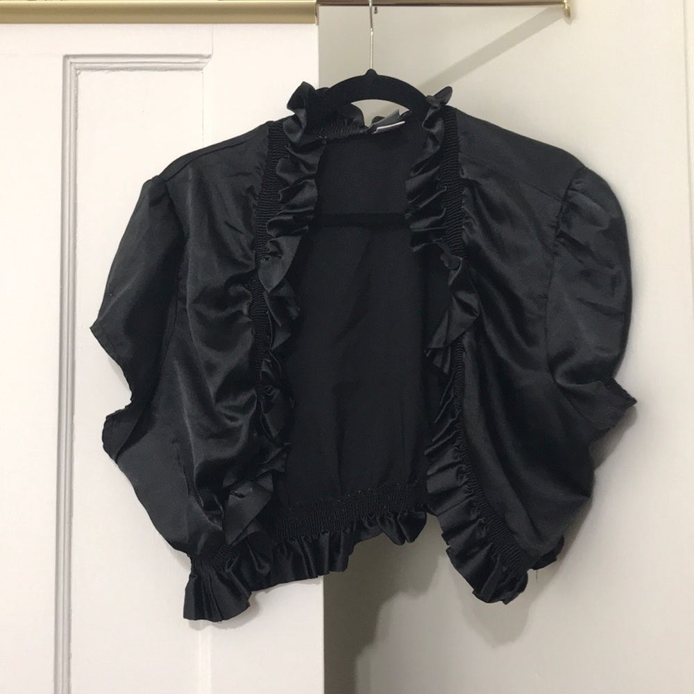 Black silk cover up size 3x
